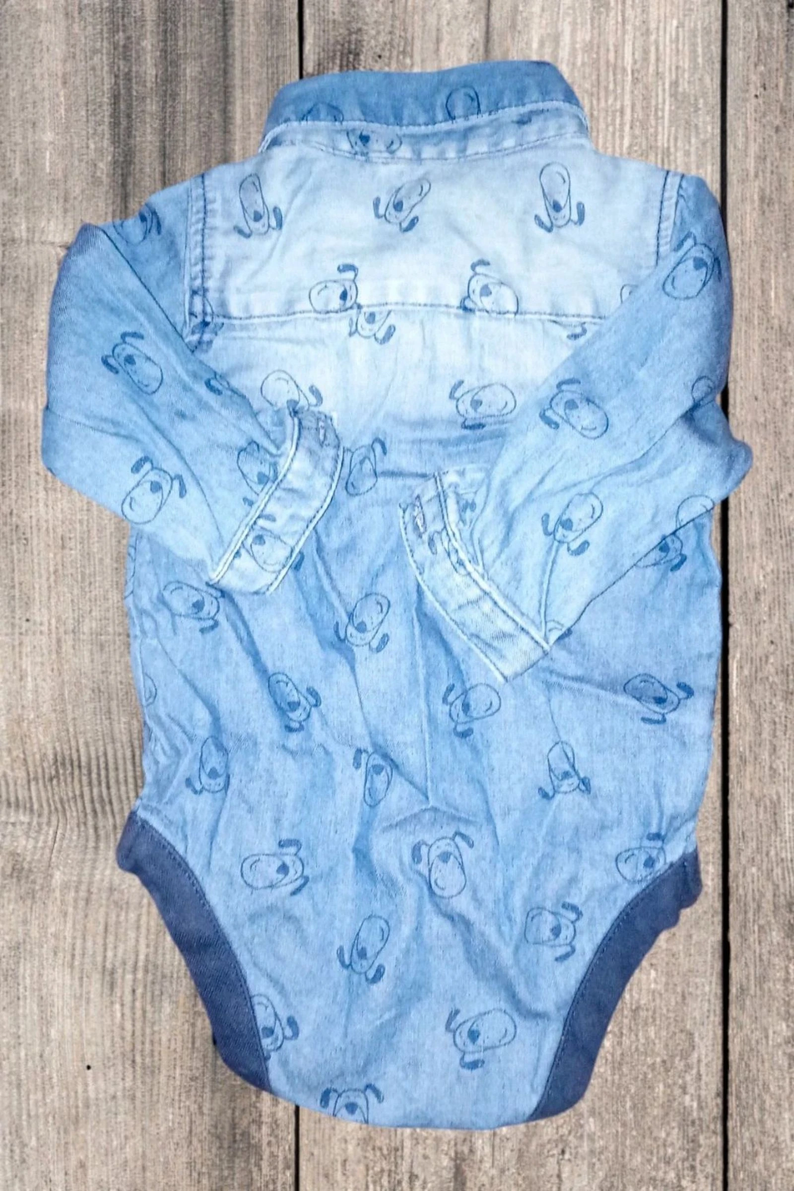 Denim bodysuit size 0-3 months – photo 3